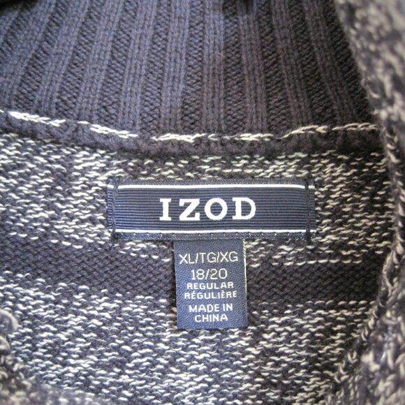 Izod Blue Striped Kids Sweater sz XL boys - Picture 6 of 10